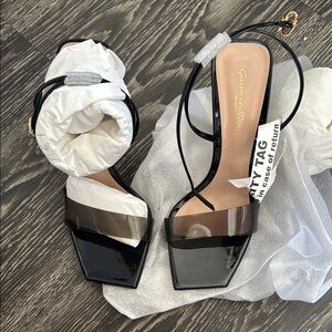 Gianvito Rossi Black Strappy Sandals